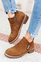 Opulent Elegance: Espresso Suede Ankle Boots