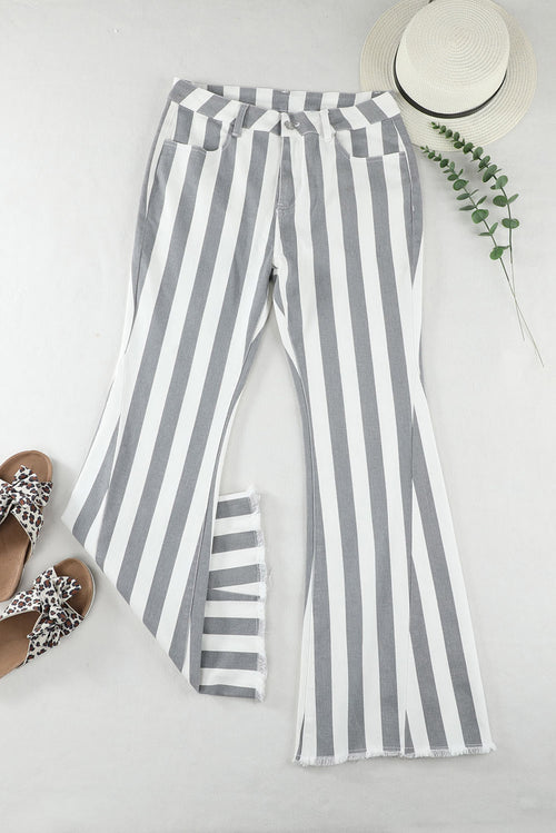 Get Noticed in Stripe Star Flare Jeans!