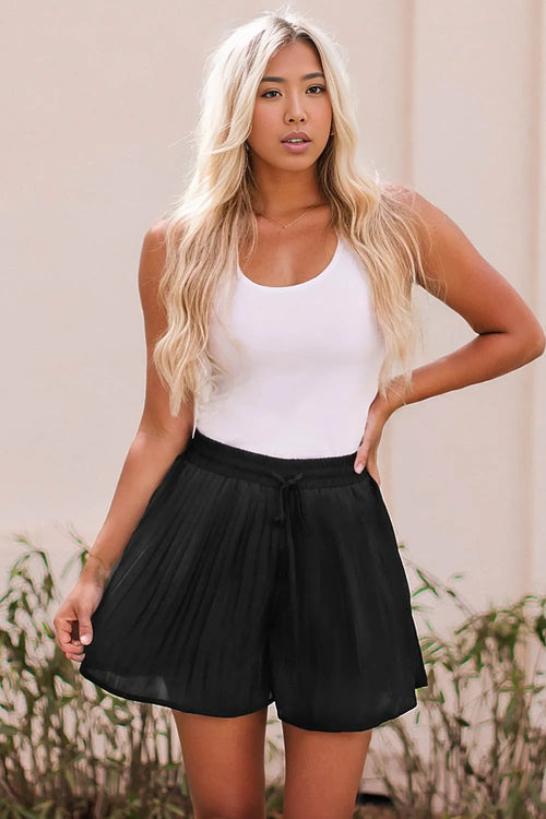 Sunshine Chic Drawstring Pleated Shorts 🌞