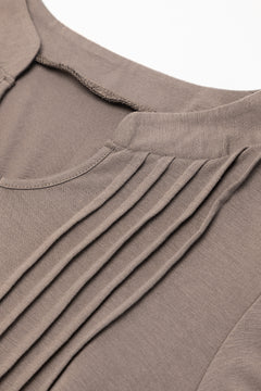 Desert Palm Elegance Pleated Shift Dress