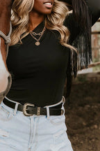 Cowgirl Fringed One Shoulder Bodysuit