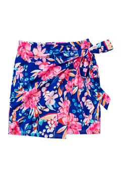 Beach Chic Blue Floral Mini Skirt: Summer Essential