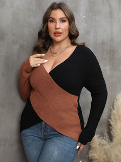 Curvy Love Surplice Sweater: Embrace Your Romance