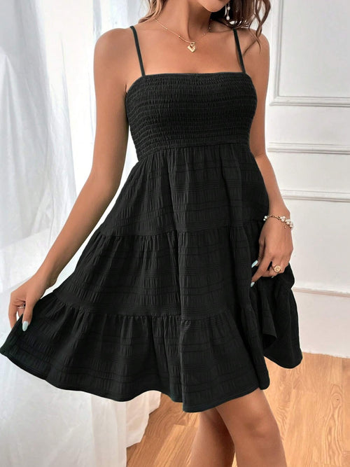 Elegant Smocked Tiered Dress for Effortless Chic