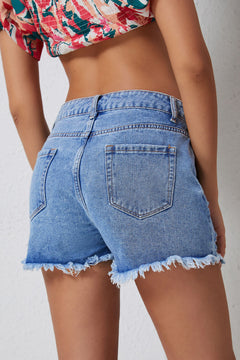 Effortlessly Edgy Distressed Denim Shorts 🌟