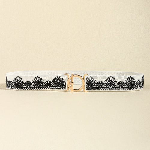 Elegant PU Toggle Clasp Elastic Belt: A Refined Adornment.