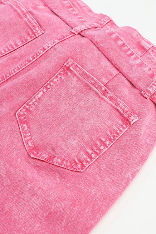 Pink Flare Leg Front Knot Jeans: Feel Fabulous! 💖