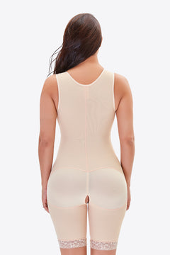 Elegant Lace Trim Zipper Shapewear for All