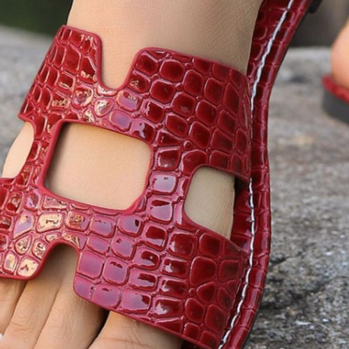 Opulent Crocodile Leather Elegance Sandals