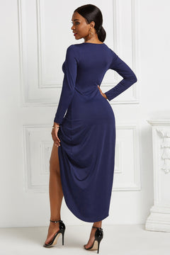 Elegance Elevated Ruched High-low Dress