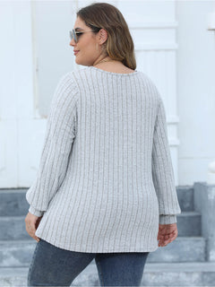 Enchanted Elegance Ribbed V-Neck Sweater 💖