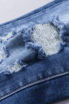 Blue Distressed Flare Jeans: Elevate your denim!