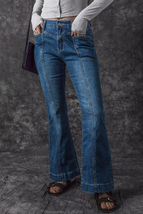 Get the Blue Flare Jeans Look Now!