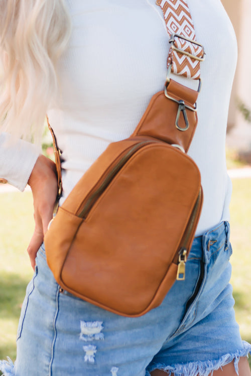 Gray Faux Leather Crossbody Chest Bag: Magnificence.