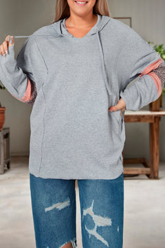 Romantic Embrace Plus Size Elegance Hoodie