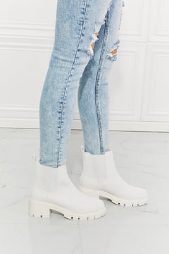 Opulent White Matte Chelsea Boots