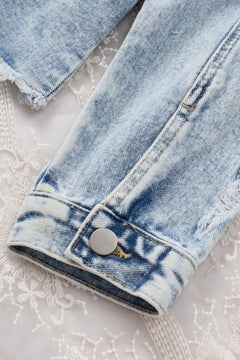 Blue Distressed Denim Jacket: Elevate Your Style!