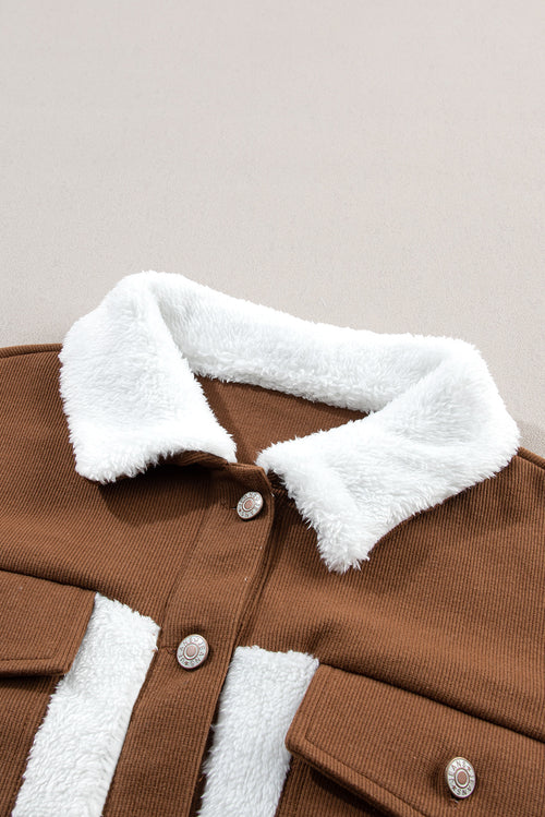 Stay Cozy & Stylish with Chestnut Fuzzy Jacket