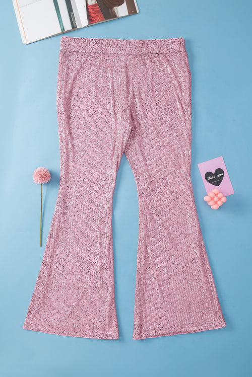 Enchanted Pink Sequin Dream Pants: Radiant Romance