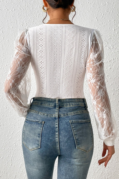 Elegant Lace Bodysuit: Timeless Sophistication & Grace