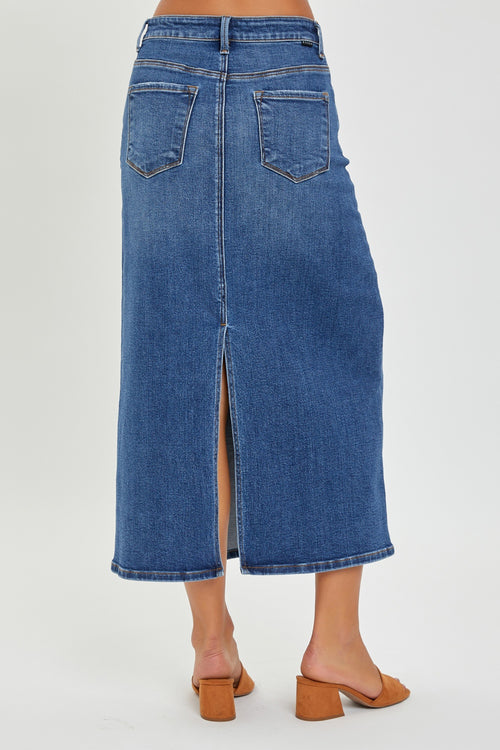 Risen High-Rise Denim Skirt: Effortlessly Stylish & Versatile