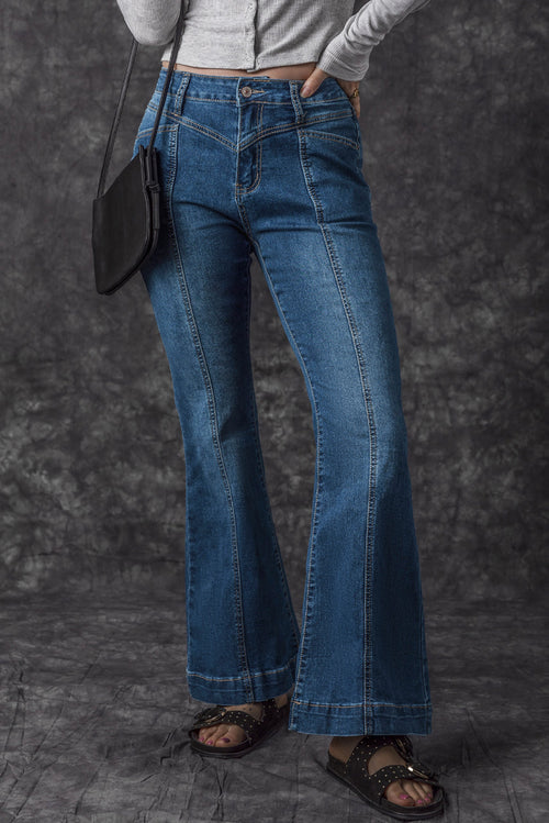 Get the Blue Flare Jeans Look Now!