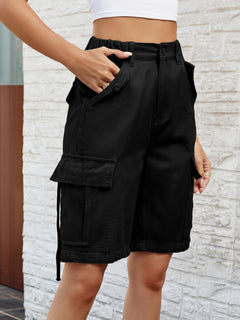 Retro Charm High Waist Denim Shorts