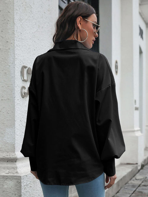 Elegant Lantern Sleeve Shirt - Luxurious Chic!