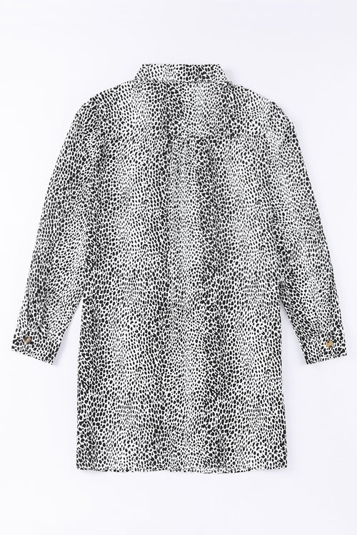 Leopard Print Shirt Dress: Versatile Wild Elegance