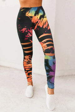 Pink Tie Dye Cut-Out Leggings: Slay in Style!