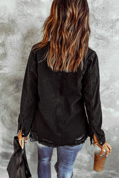 Denim Delight Distressed Shirt: Elevate Your Style