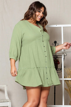 Enchanted Garden Green Plus Size Dress 💚