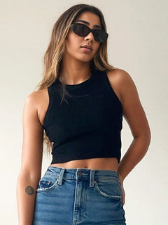 Allure Sheer Cutout Tank: Luxe Statement Piece