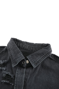 Denim Delight Distressed Shirt: Elevate Your Style