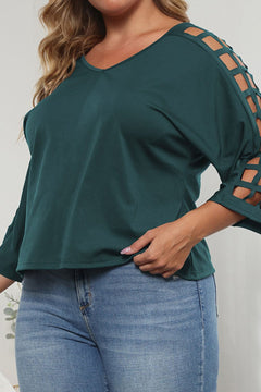 Enchanted Love V-Neck Cutout Blouse: Romance Elegance