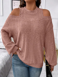 Stay Stylishly Warm with Cold Shoulder Sweater