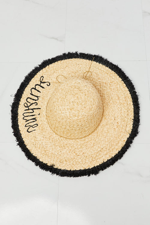 Fame Sunshine Straw Fringe Hat: Boho Gem