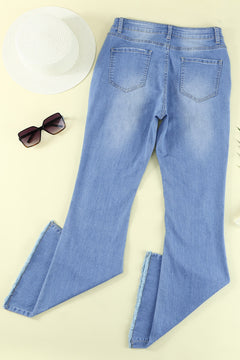 Sky Blue Retro Bell Bottom Denims