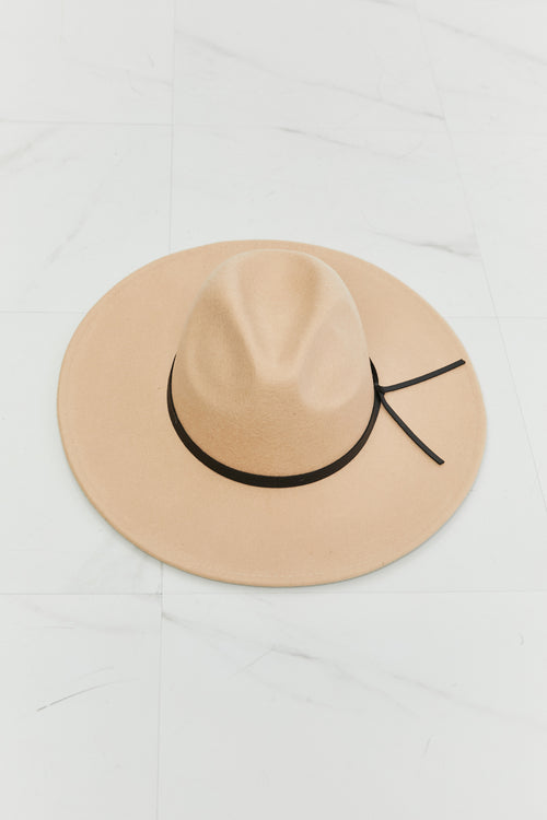 Fame Accessories Beige Wool Fedora: Elegance Defined