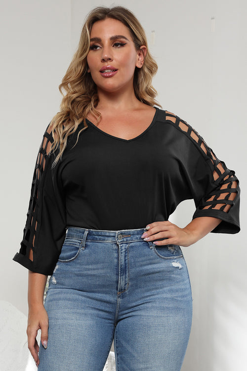 Enchanted Love Dreamy Cutout Sleeve Top: Romantic Elegance 🌹