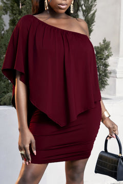 Radiant Elegance: Enchanting One-Shoulder Plus Size Dress