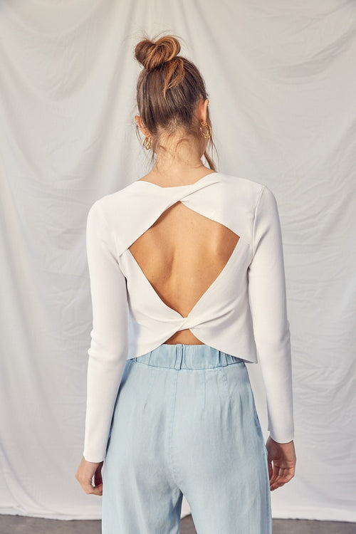 Idem Ditto Backless Knit Top: Turn Heads!