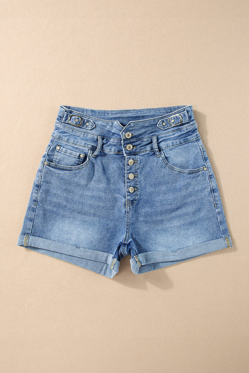 Stay Stylish & Comfy: Dusk Blue Denim Shorts