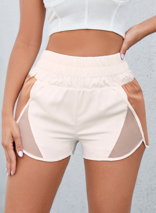 Apricot Colour Block High Waist Shorts: Style Upgrade