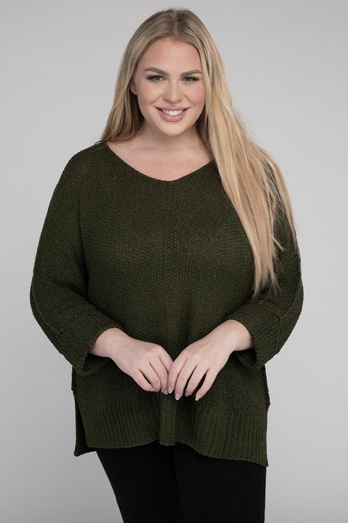 Romantic Embrace Knit Sweater - Curves Enchanted