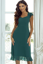 Sophisticated Sea Green Elegance Midi Dress