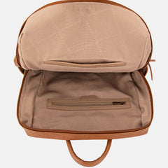 Sophisticated PU Leather Backpack for Fashionable Travellers