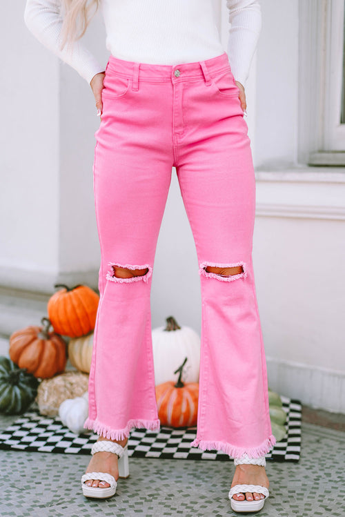 Pink Flare Jeans: Retro Charm for You