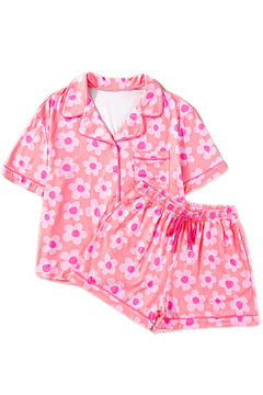 Pink Floral Dream Short Sleeve Pajama Set