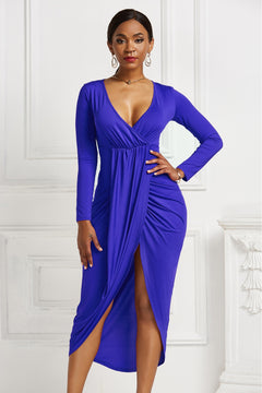 Elegance Elevated Ruched High-low Dress